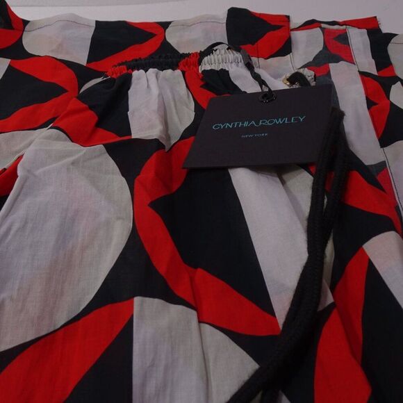 Cynthia Rowley Women's graphic-print high-waist Maxi Skirt XS NWT 325 RED - Picture 9 of 9